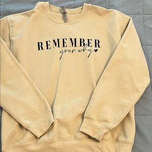 Gildan Cream Crewneck Sweater with Inspirational Print
